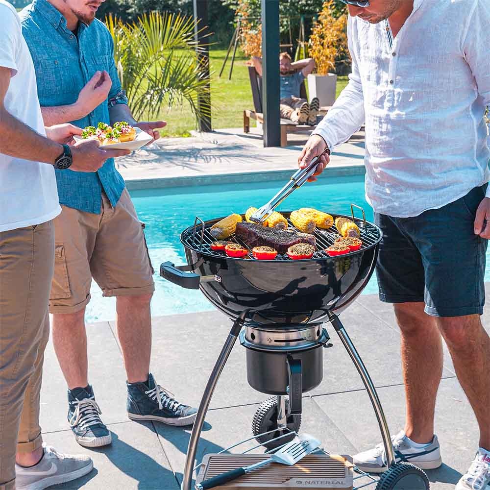 Charcoal barbecue with trolley diameter 57 cm Phoenix Beta III black