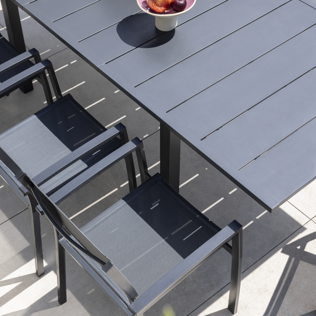 Extendable garden table full aluminum Odyssea 10-seater, anthracite