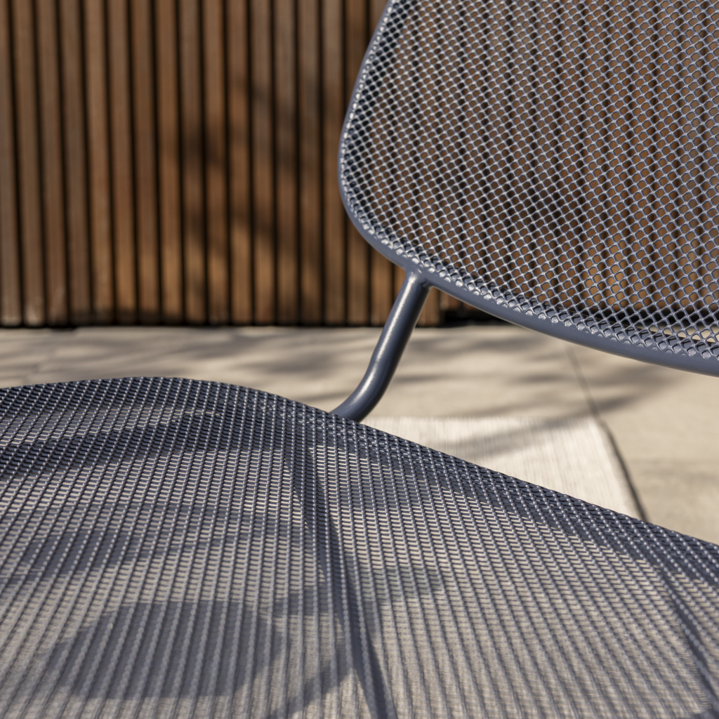 Garden armchair steel Ikaros 1-seater, blue